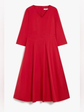 ❤️ Max Mara ‘S Max Mara Viviana Red Midi Dress – Size 36 – New With Tags
